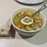 Lemon Chicken Soup with Cabbage